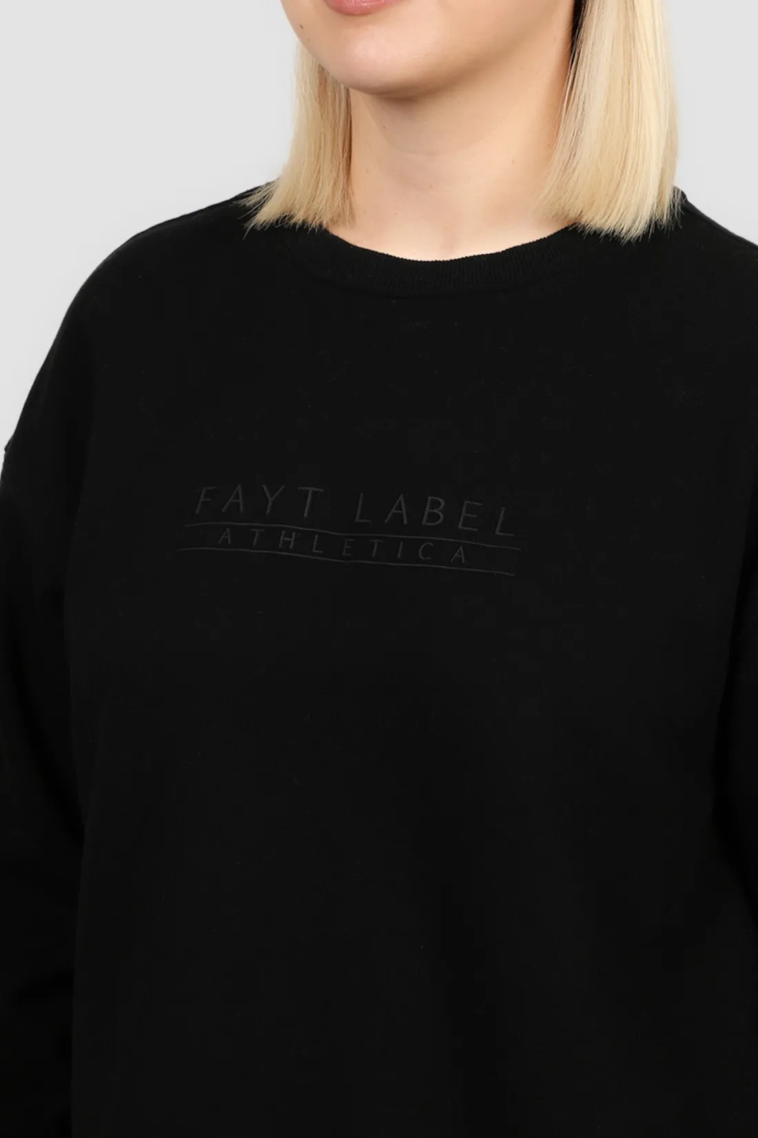athletica_oversized_crew_black_2.webp Fayt Tops | Sweaters & Knits | ATHLETICA OVERSIZED CREW BLACK
