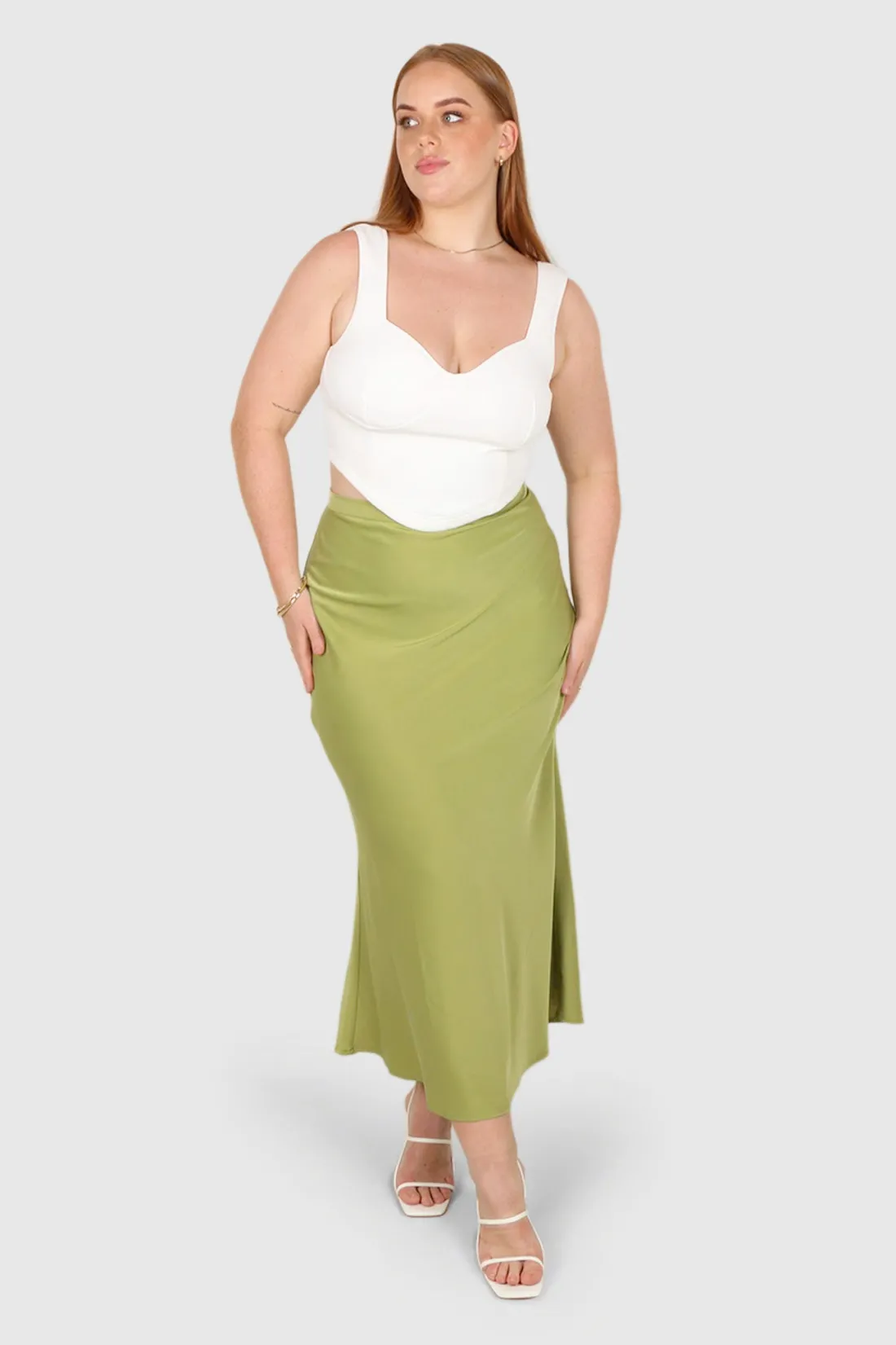 bianca_midi_skirt_kiwi_2.webp Fayt Skirts | BIANCA MIDI SKIRT KIWI