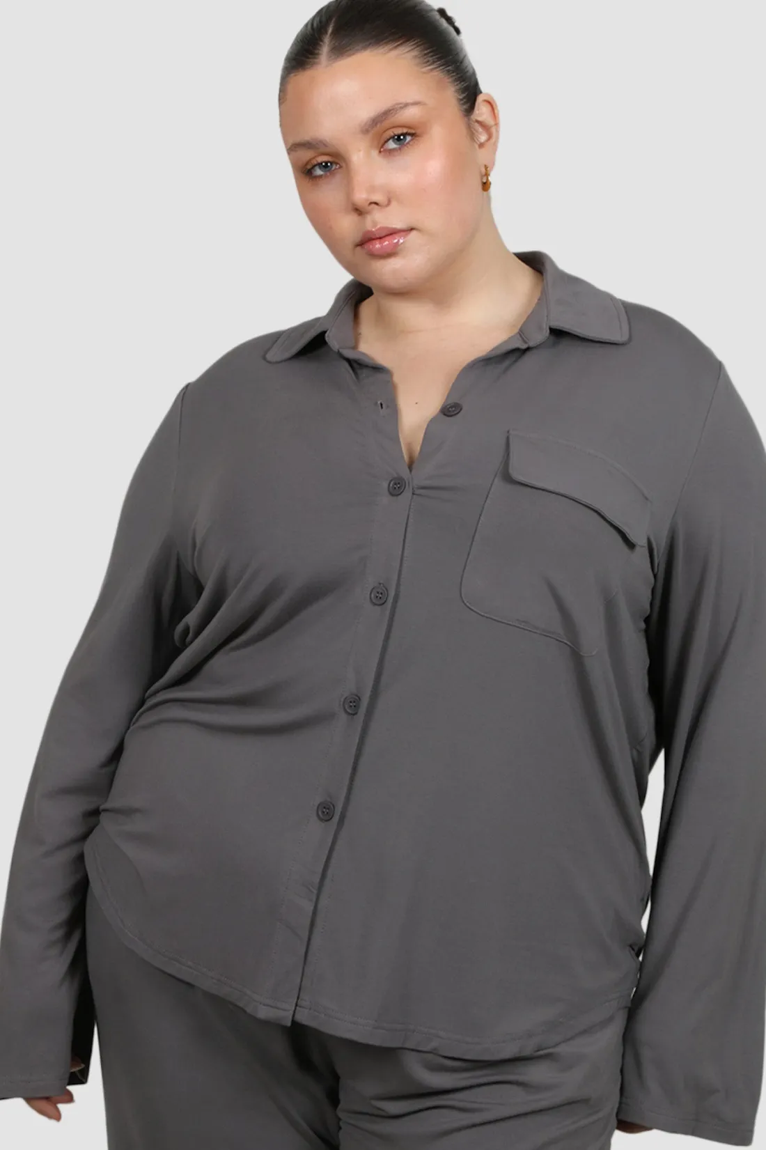 Fayt Tops | Sets | BUTTERY SLEEP TOP L/S GREY