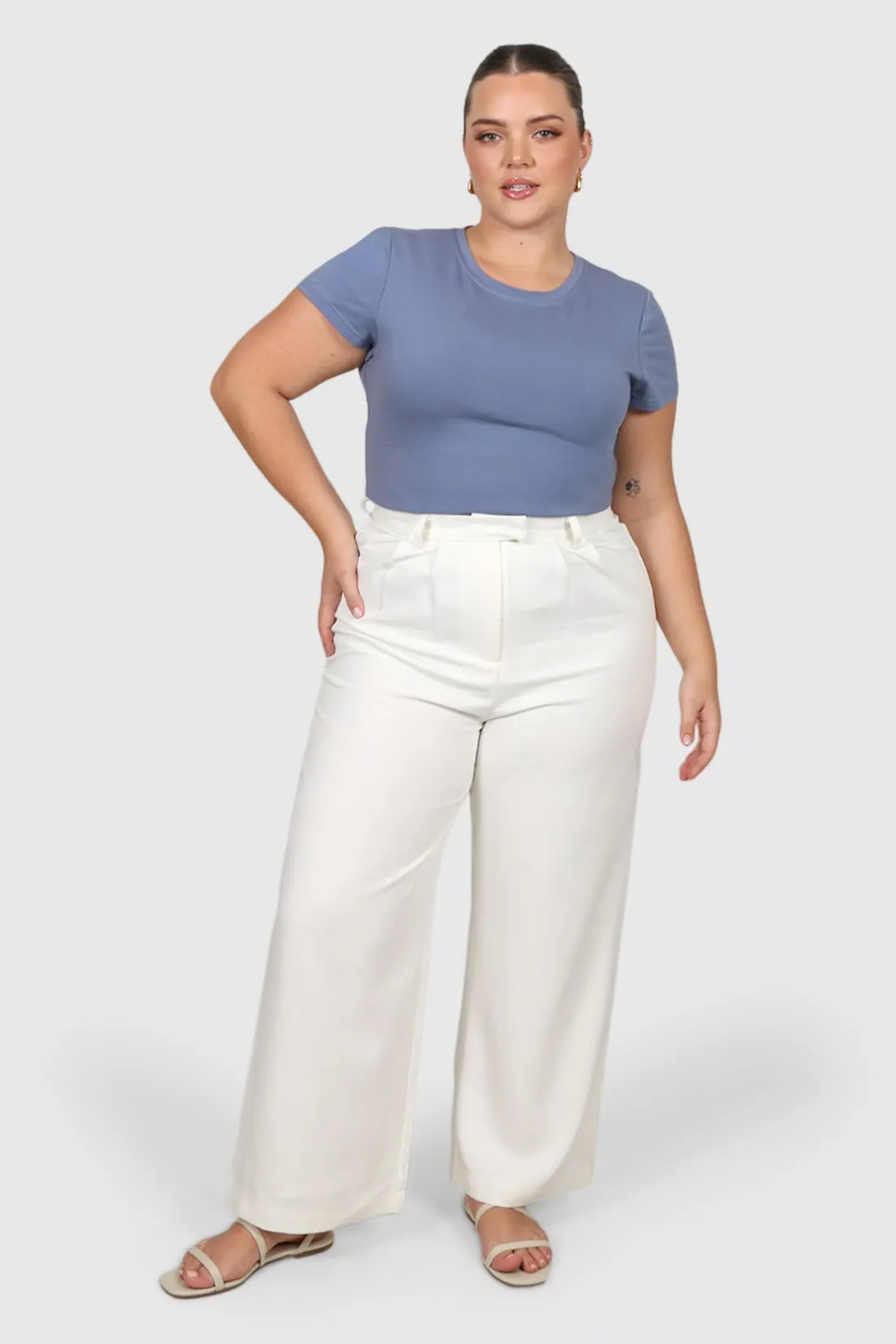 buttery_tee_steel_blue_4.webp Fayt Tops | BUTTERY TEE STEEL BLUE