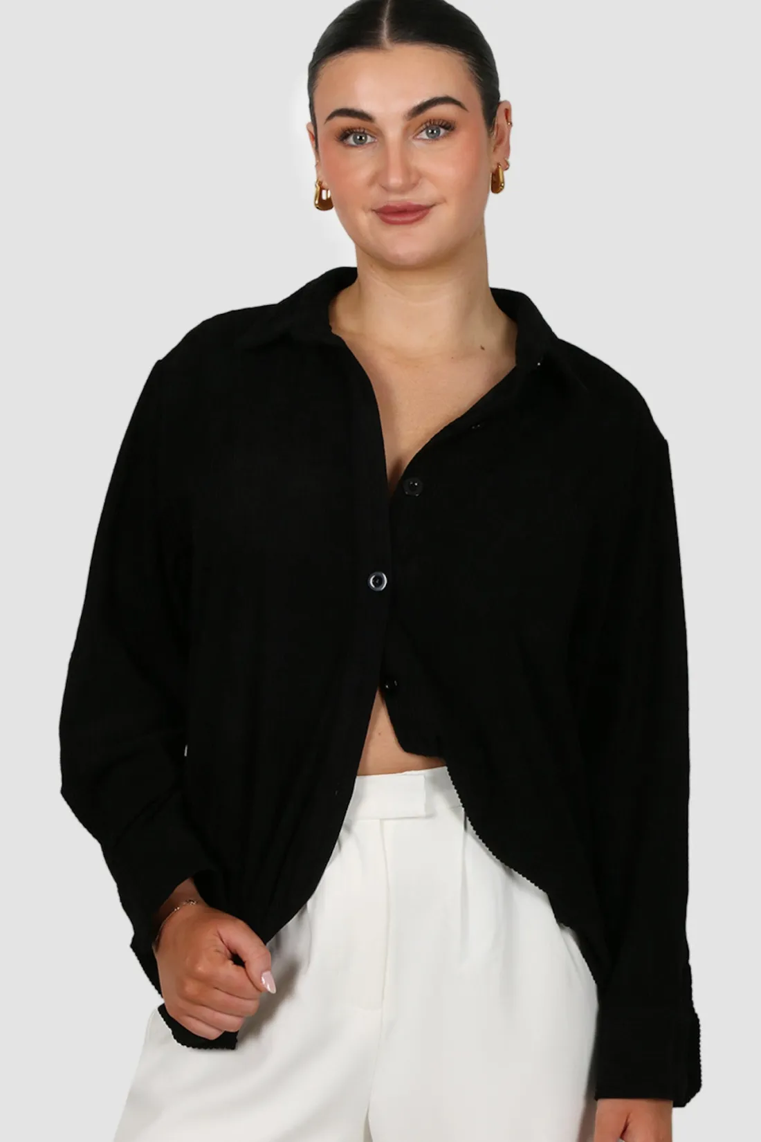 colter_corduroy_shirt_black_4.webp Fayt Tops | Jackets, Knits & Coats | COLTER CORDUROY SHIRT BLACK