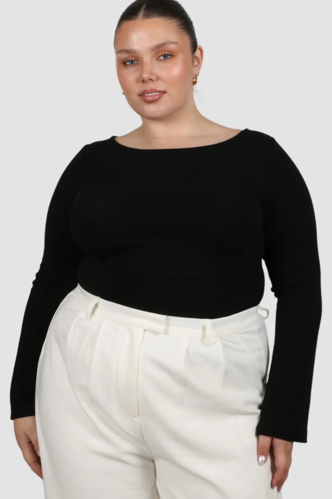 dakota_ribbed_top_black_6.webp Fayt Tops | Jackets, Knits & Coats | DAKOTA RIBBED TOP BLACK