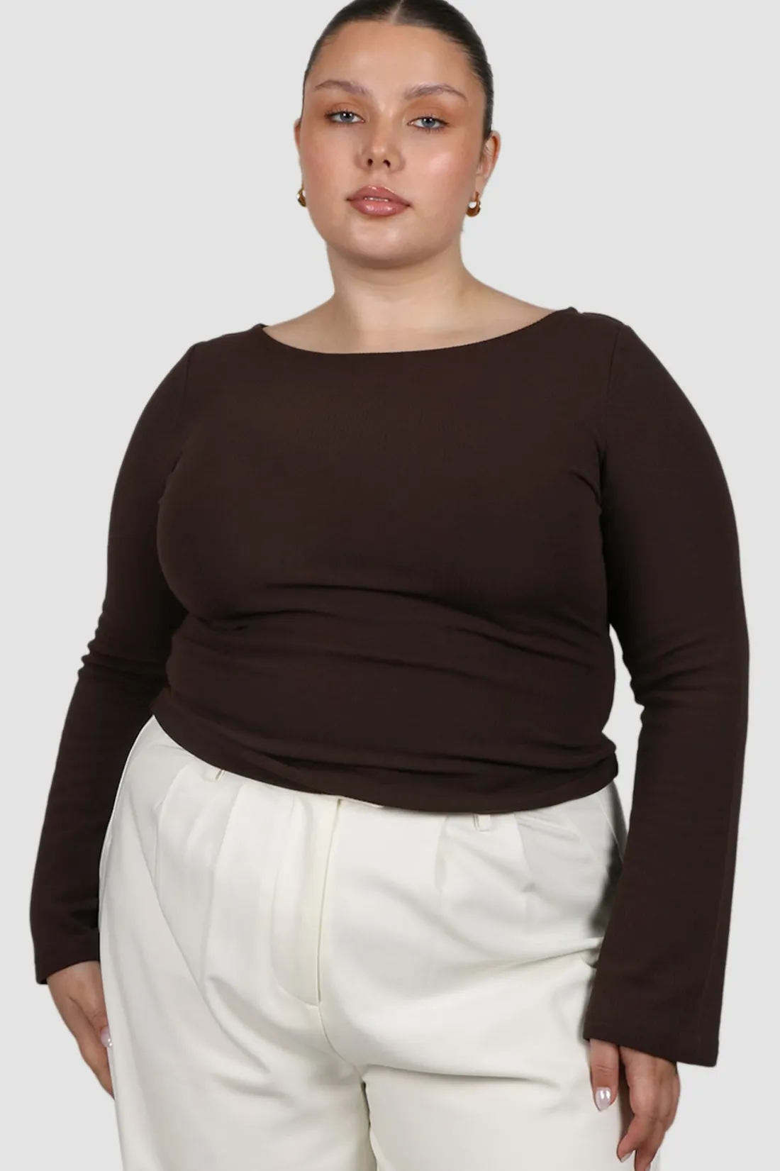 Fayt Tops | Jackets, Knits & Coats | DAKOTA RIBBED TOP ESPRESSO