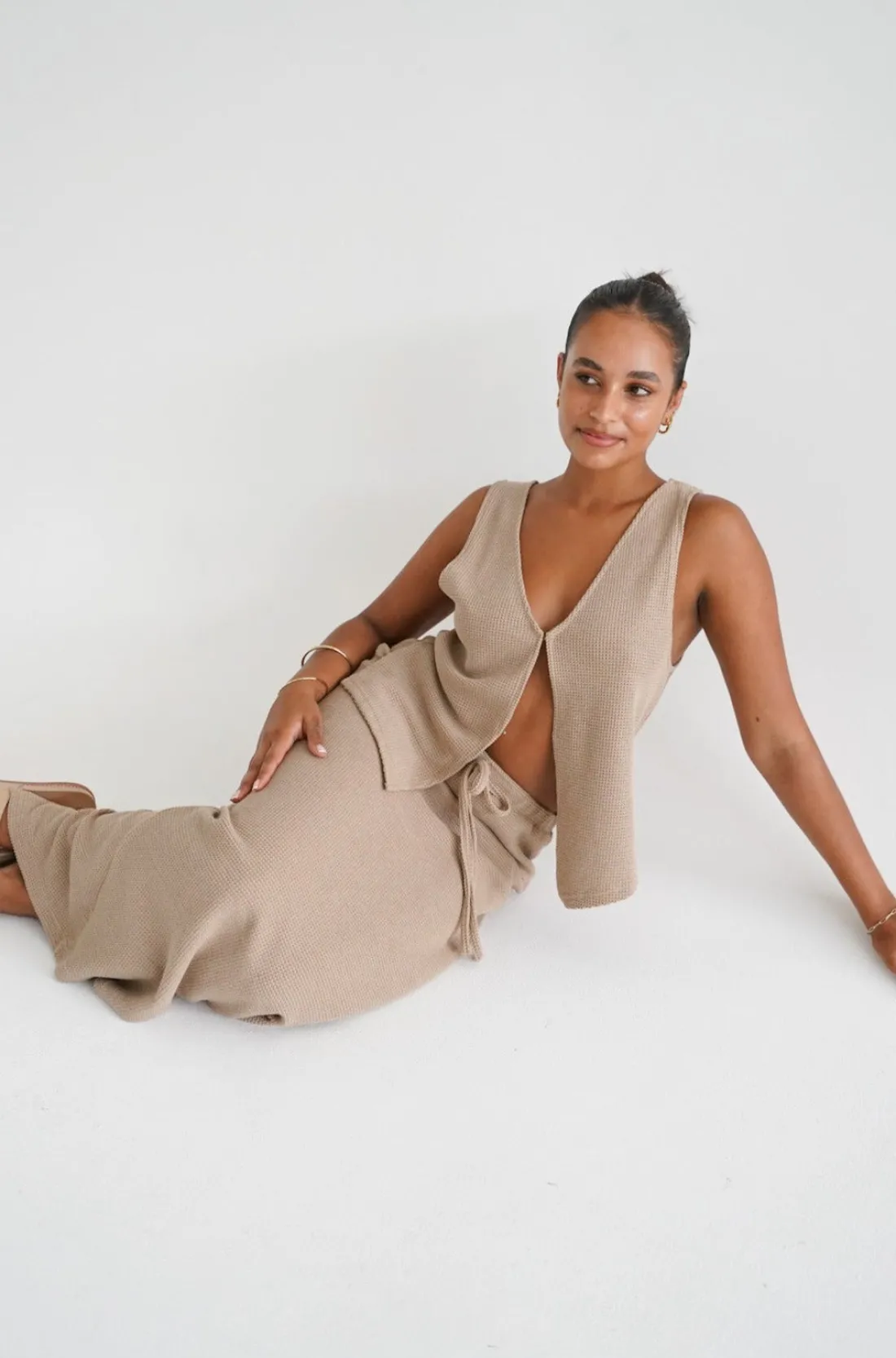 Fayt Tops | EVIE WAFFLE TOP BISCUIT