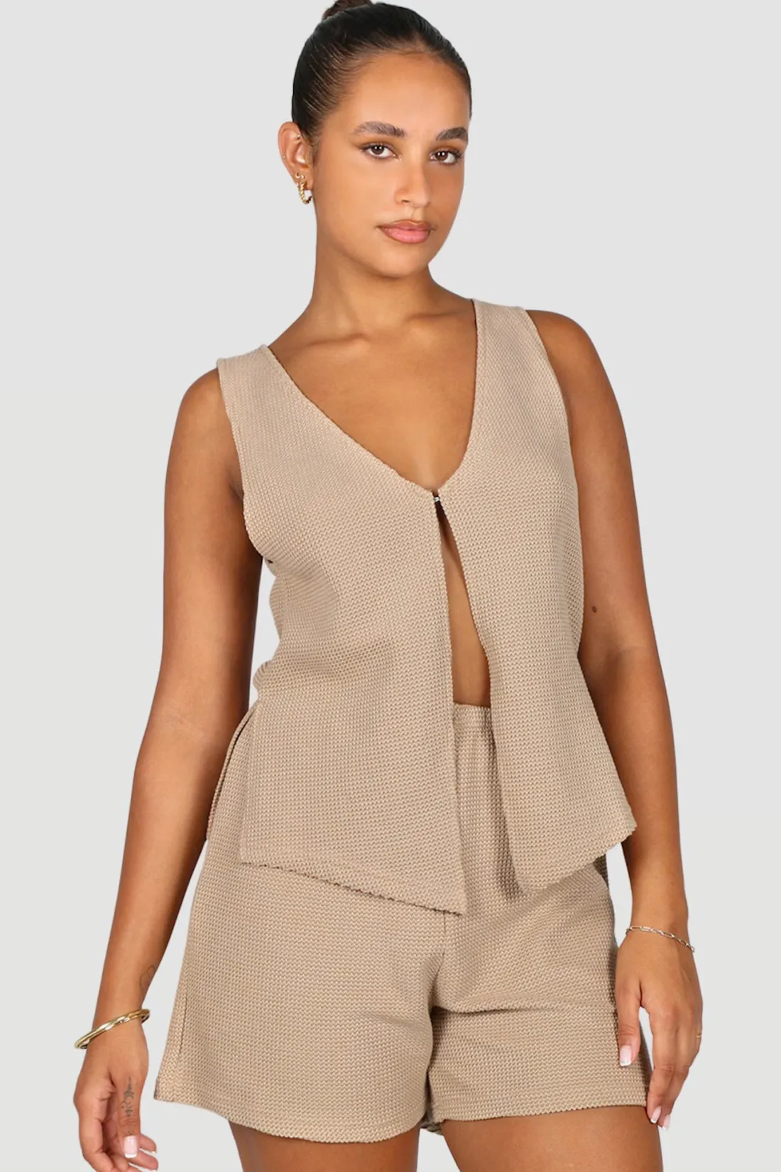 Fayt Tops | EVIE WAFFLE TOP BISCUIT