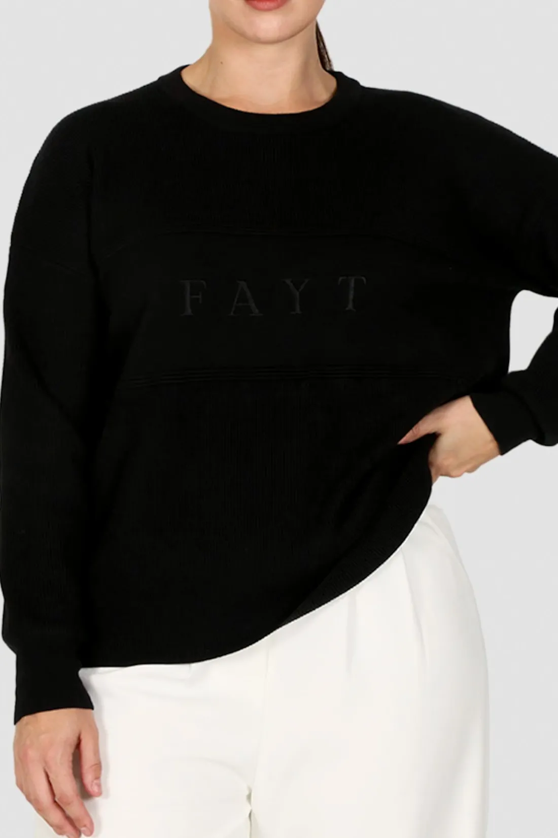 fayt_knit_sweater_black_2.webp Fayt Tops | Sweaters & Knits | KNIT SWEATER BLACK