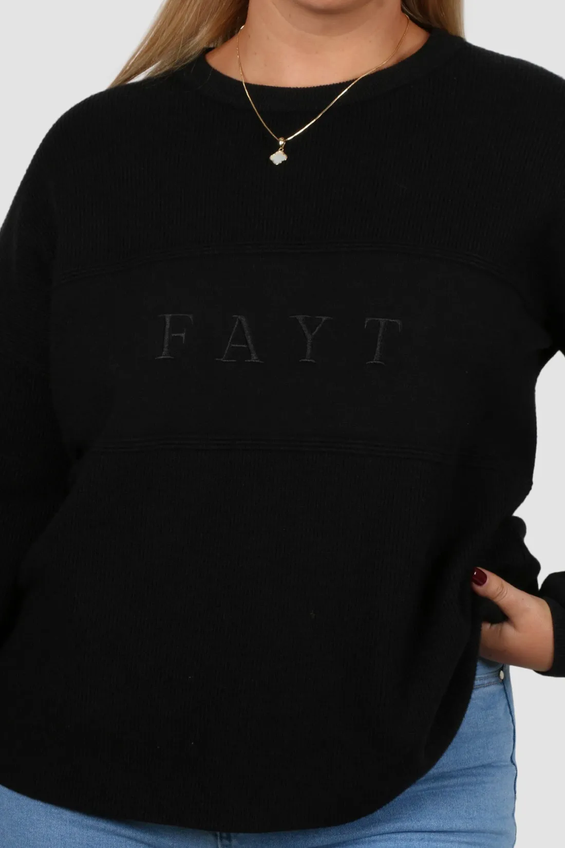 fayt_knit_sweater_black_5.webp Fayt Tops | Sweaters & Knits | KNIT SWEATER BLACK