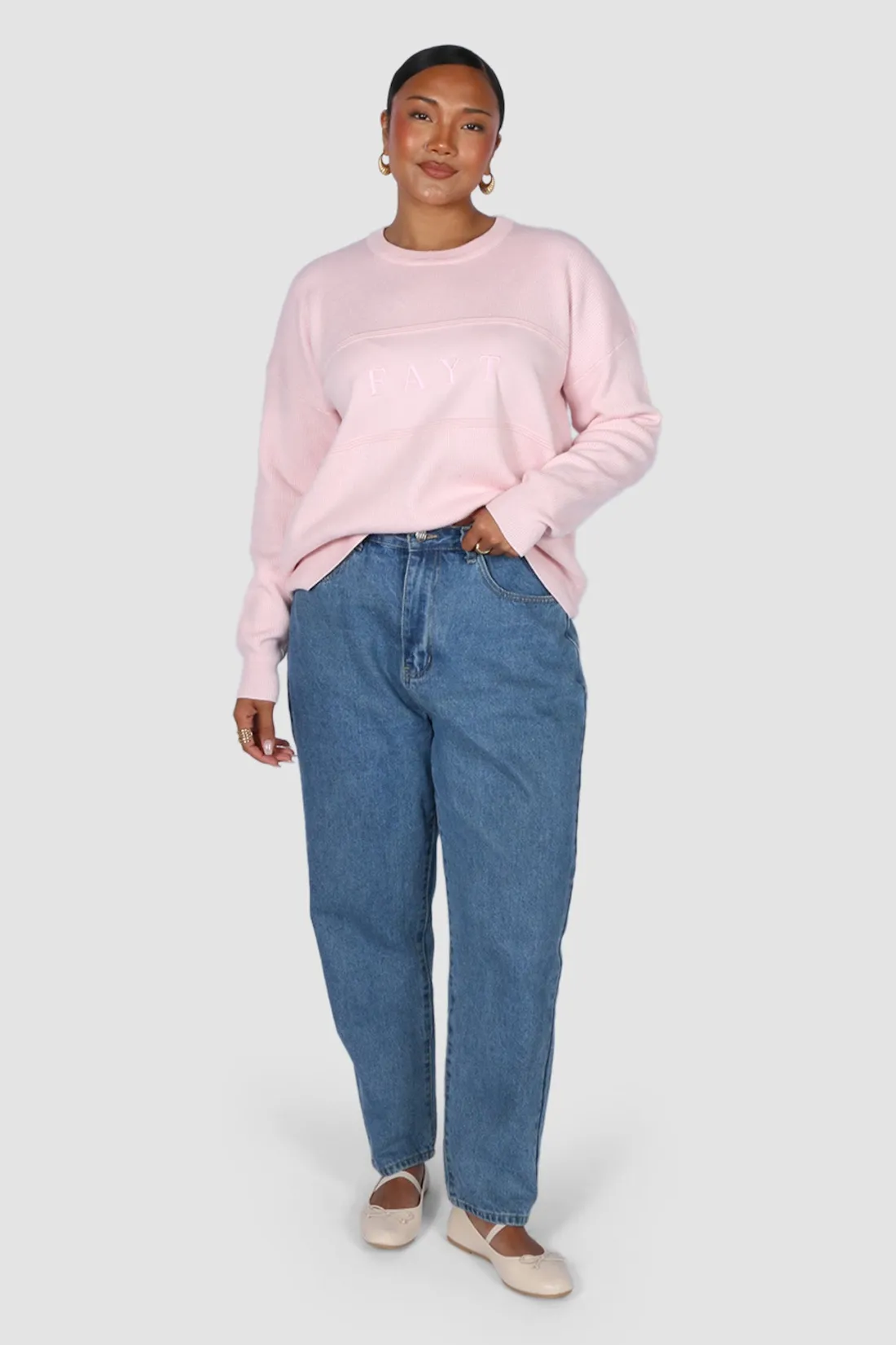 fayt_knit_sweater_pink_3.webp Fayt Tops | Sweaters & Knits | KNIT SWEATER PINK