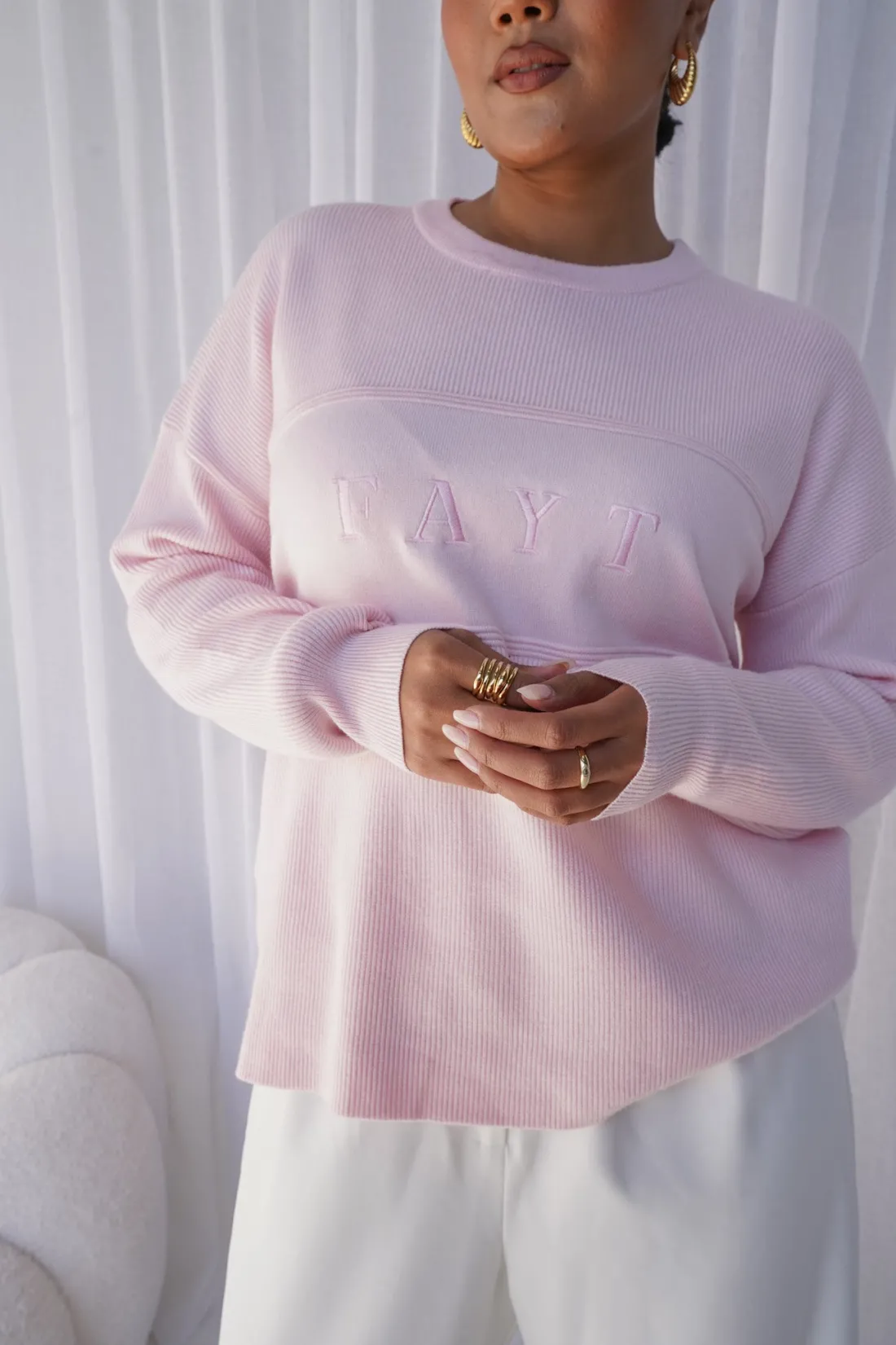 fayt_knit_sweater_pink_5.webp Fayt Tops | Sweaters & Knits | KNIT SWEATER PINK
