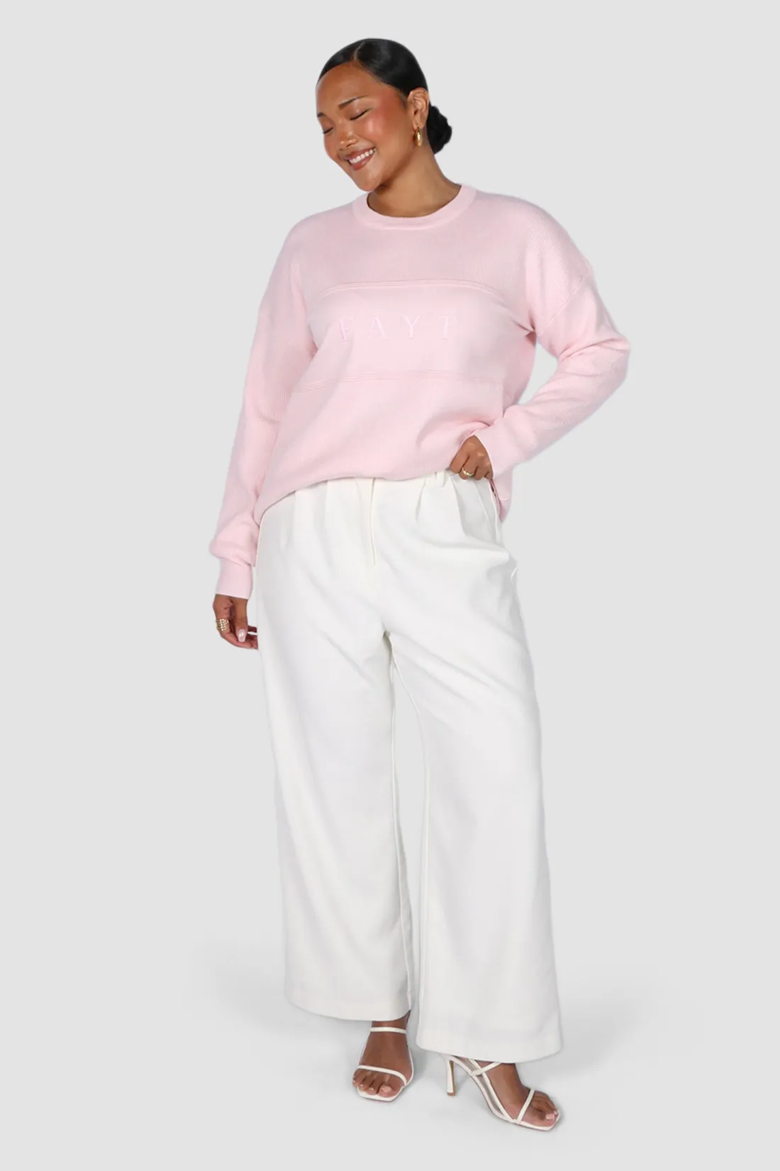 fayt_knit_sweater_pink_6.webp Fayt Tops | Sweaters & Knits | KNIT SWEATER PINK