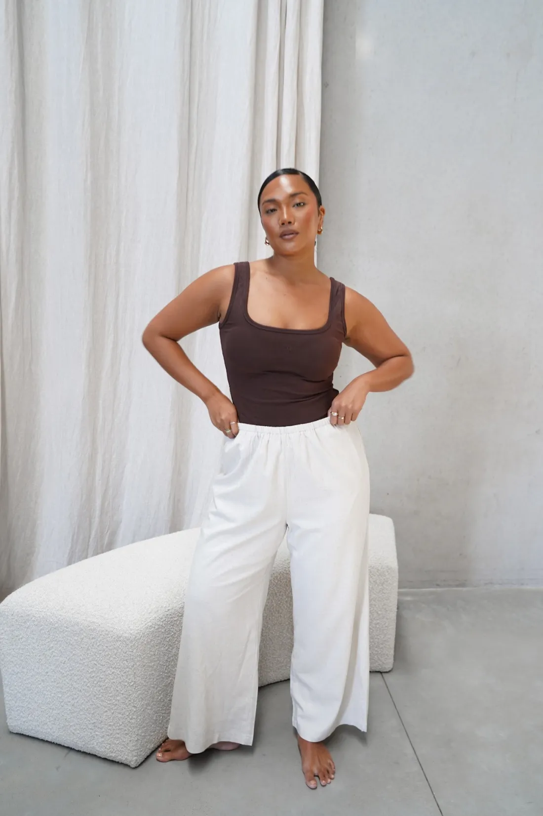 Fayt Tops | LOGO TANK CHOCOLATE