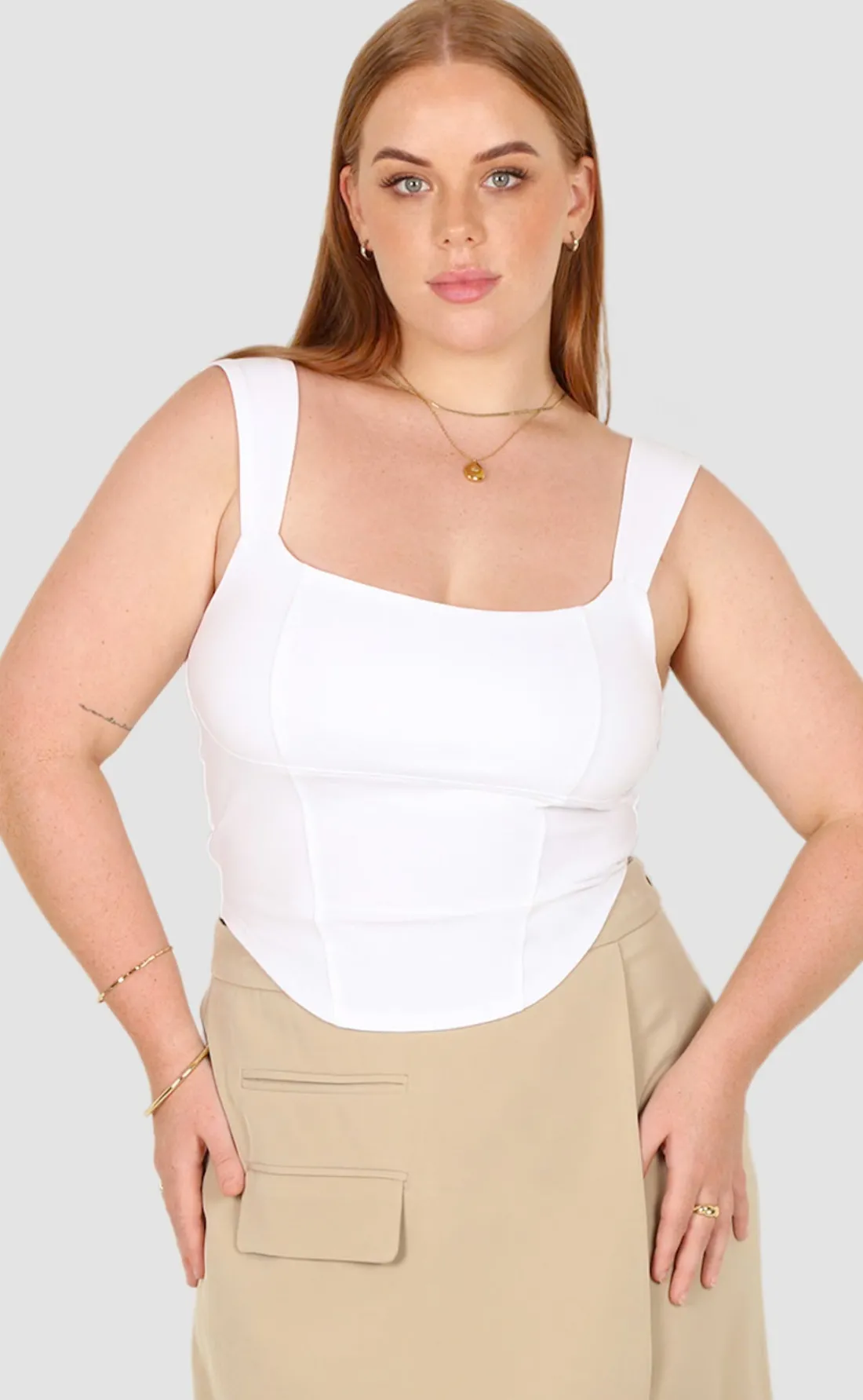 Fayt Tops | LEYNA TOP WHITE