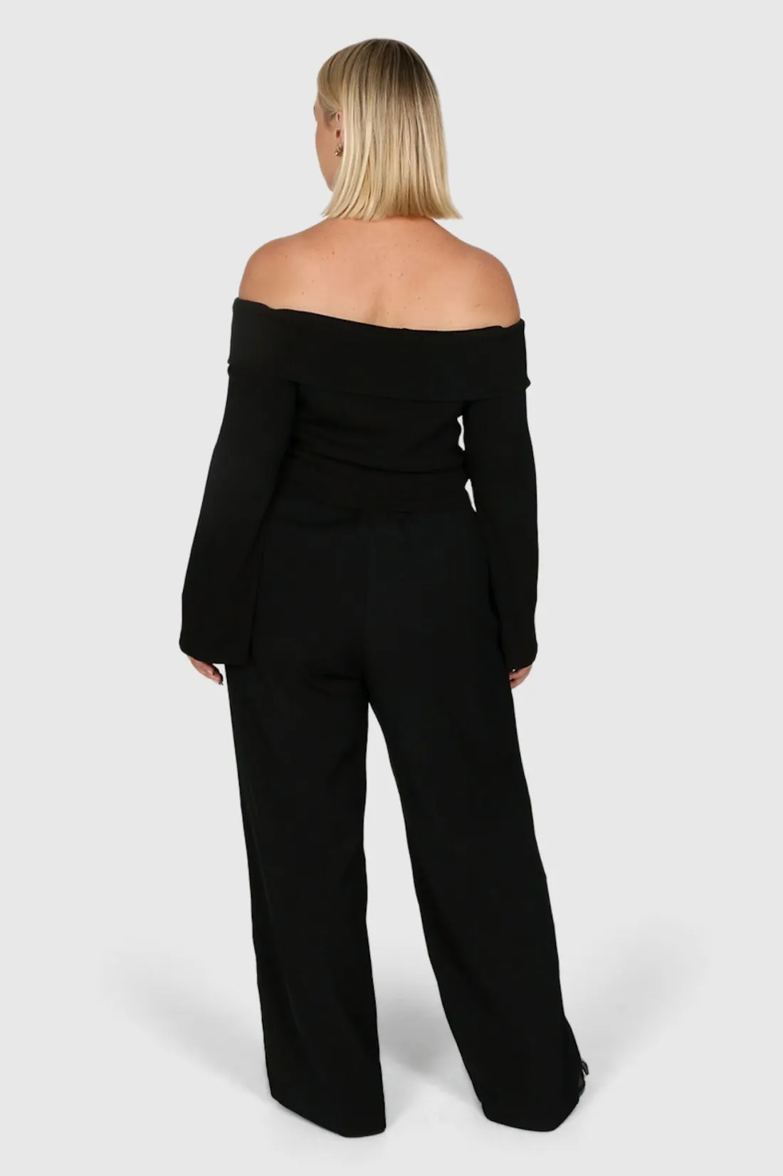 lowen_off_shoulder_top_black_2.webp Fayt Tops | LOWEN OFF SHOULDER TOP BLACK