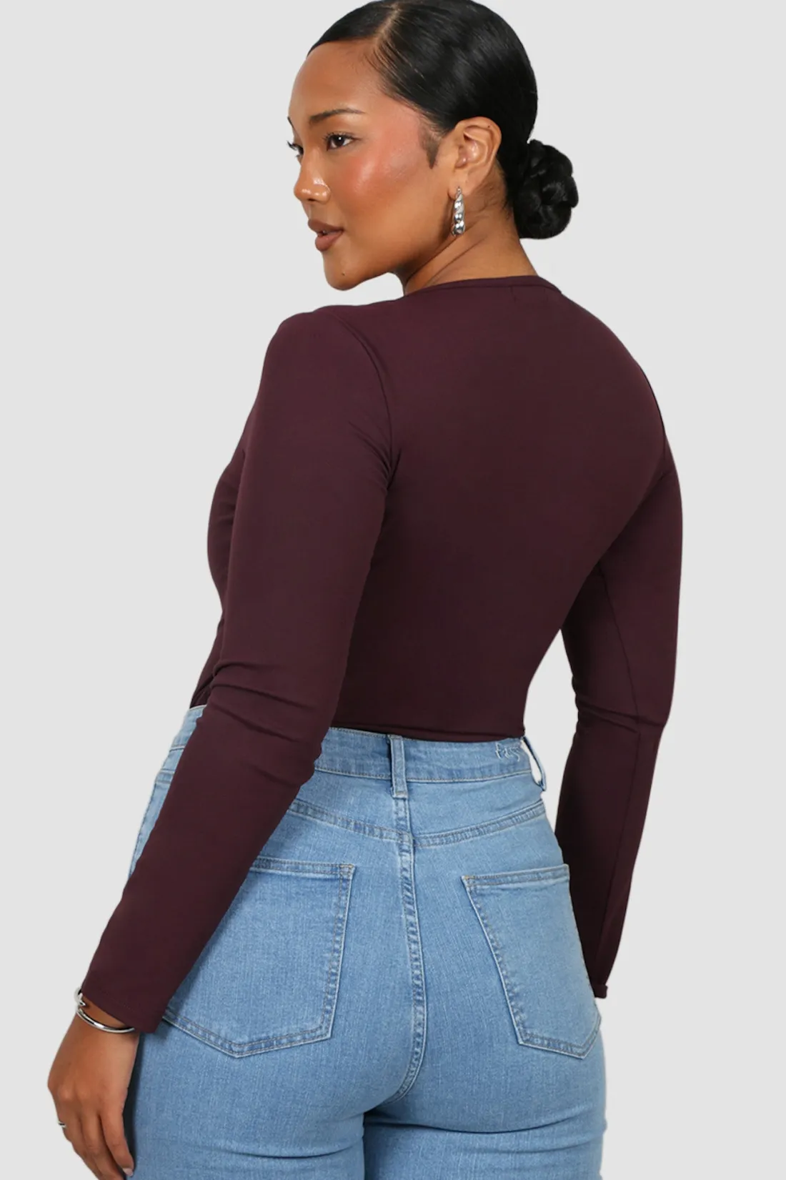 Fayt Tops | L/S BODYSUIT DEEP PLUM