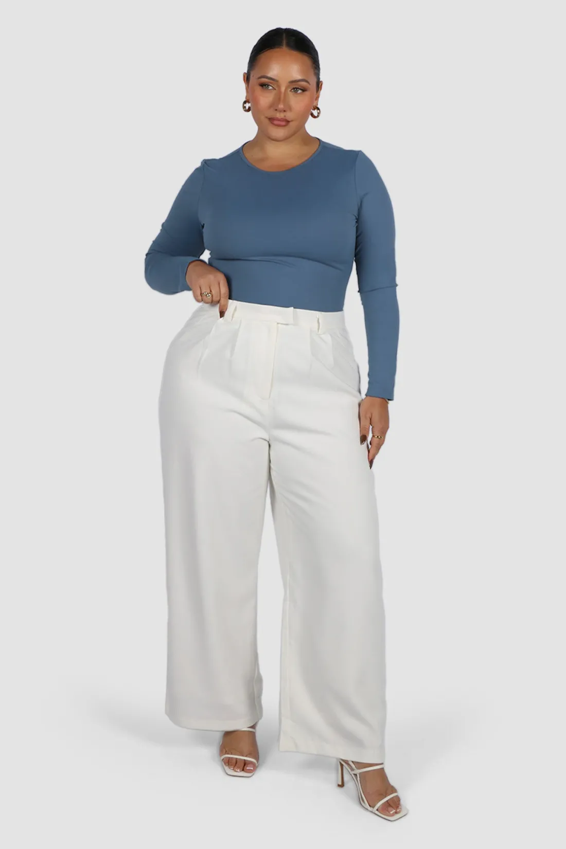 Fayt Tops | L/S BODYSUIT SLATE