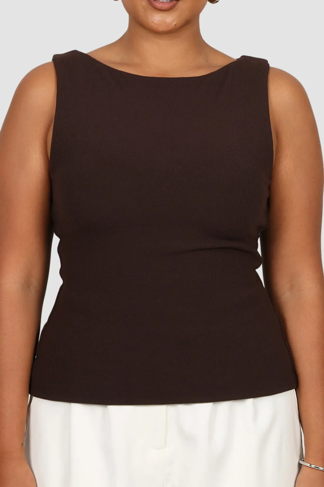 Fayt Tops | NOLA RIBBED TOP ESPRESSO