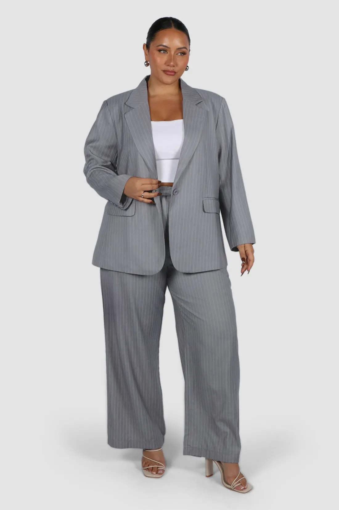 porscha_blazer_light_grey_pinstripe_4.webp Fayt Tops | Jackets, Knits & Coats | PORSCHA BLAZER LIGHT GREY PINSTRIPE