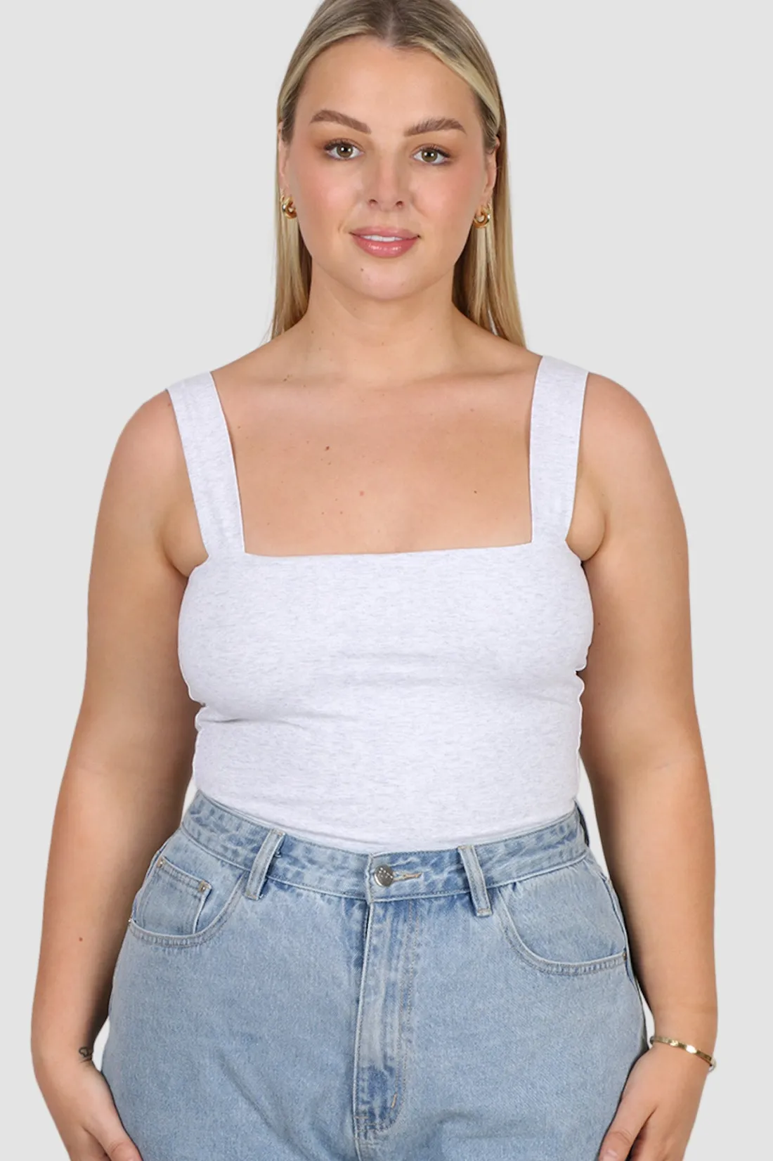 Fayt Tops | QUINN FULL LENGTH TOP GREY MARLE