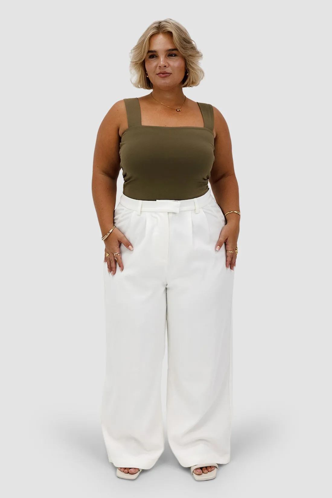 Fayt Tops | QUINN FULL LENGTH TOP OLIVE