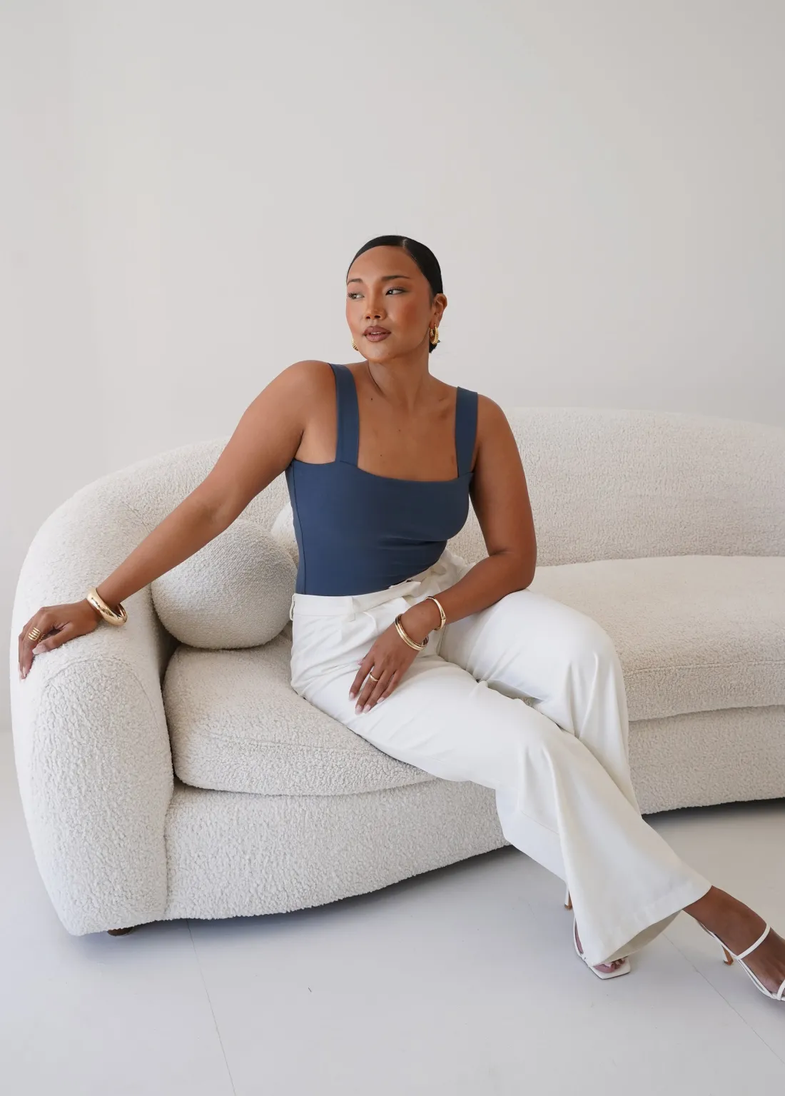 Fayt Tops | QUINN TOP DEEP OCEAN BLUE