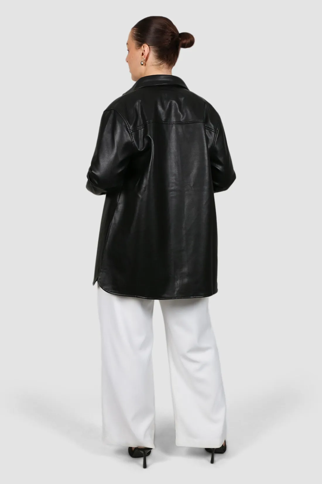 Fayt Tops | Jackets, Knits & Coats | RAIDEN PU LEATHER JACKET BLACK