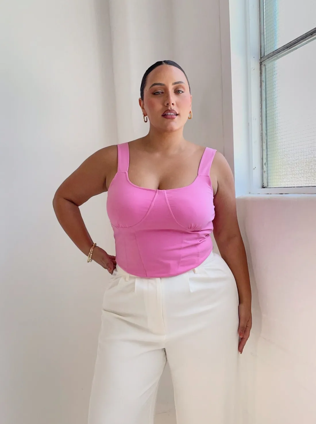 Fayt Tops | RATA DEEP CUP TOP PINK