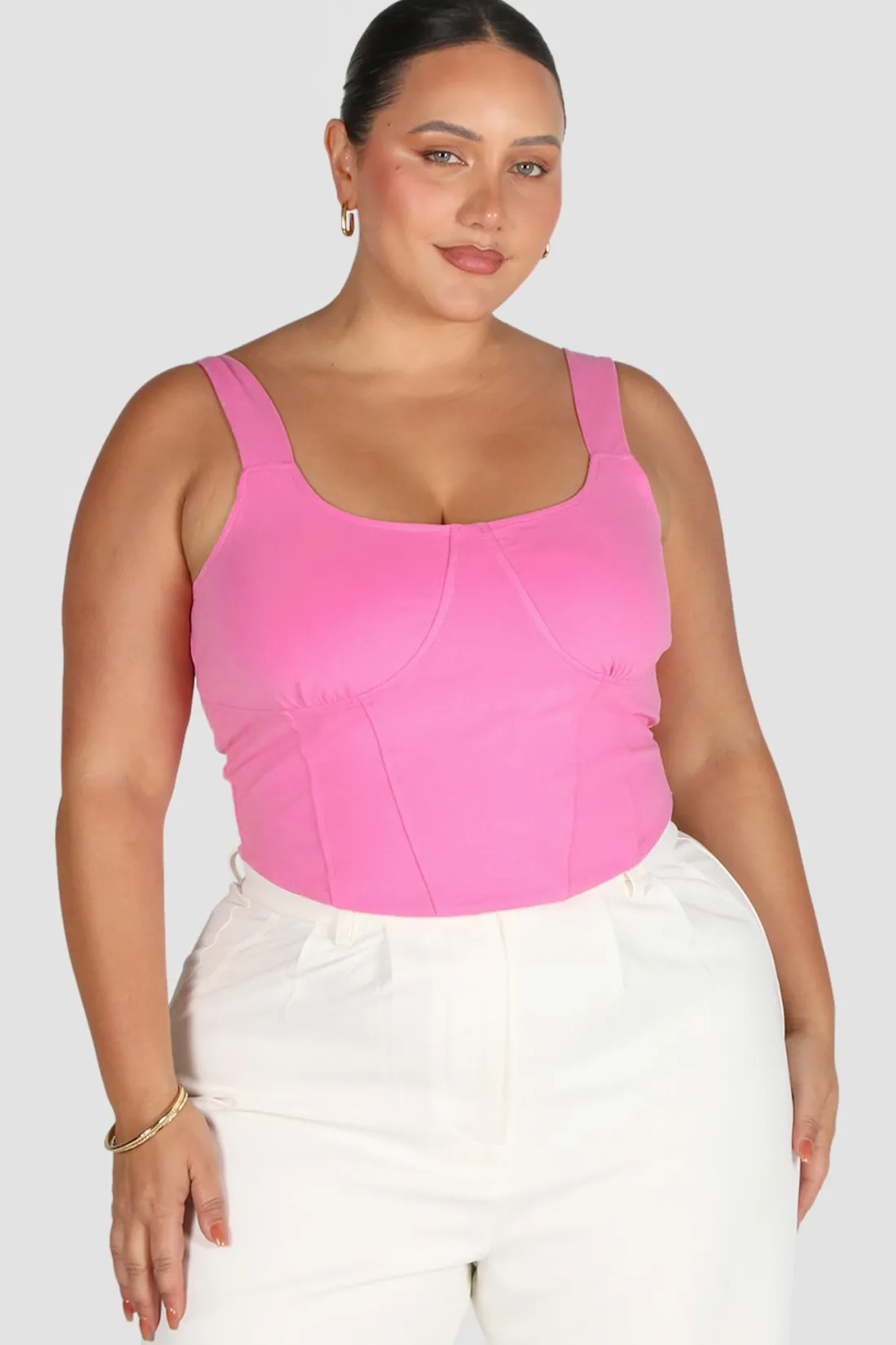 Fayt Tops | RATA DEEP CUP TOP PINK