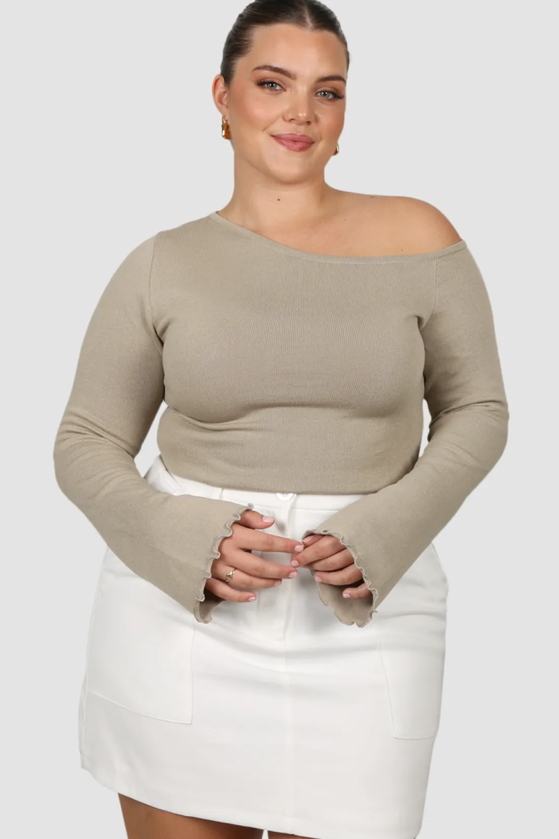 Fayt Tops | RYLIE KNIT TOP ECRU