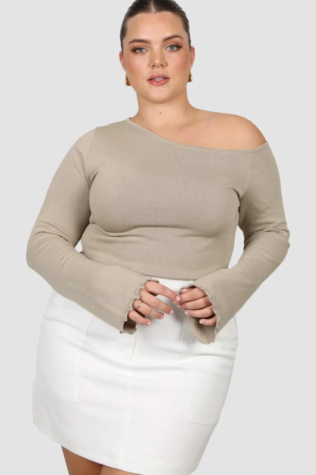 rylie_knit_top_ecru_3.webp Fayt Tops | RYLIE KNIT TOP ECRU