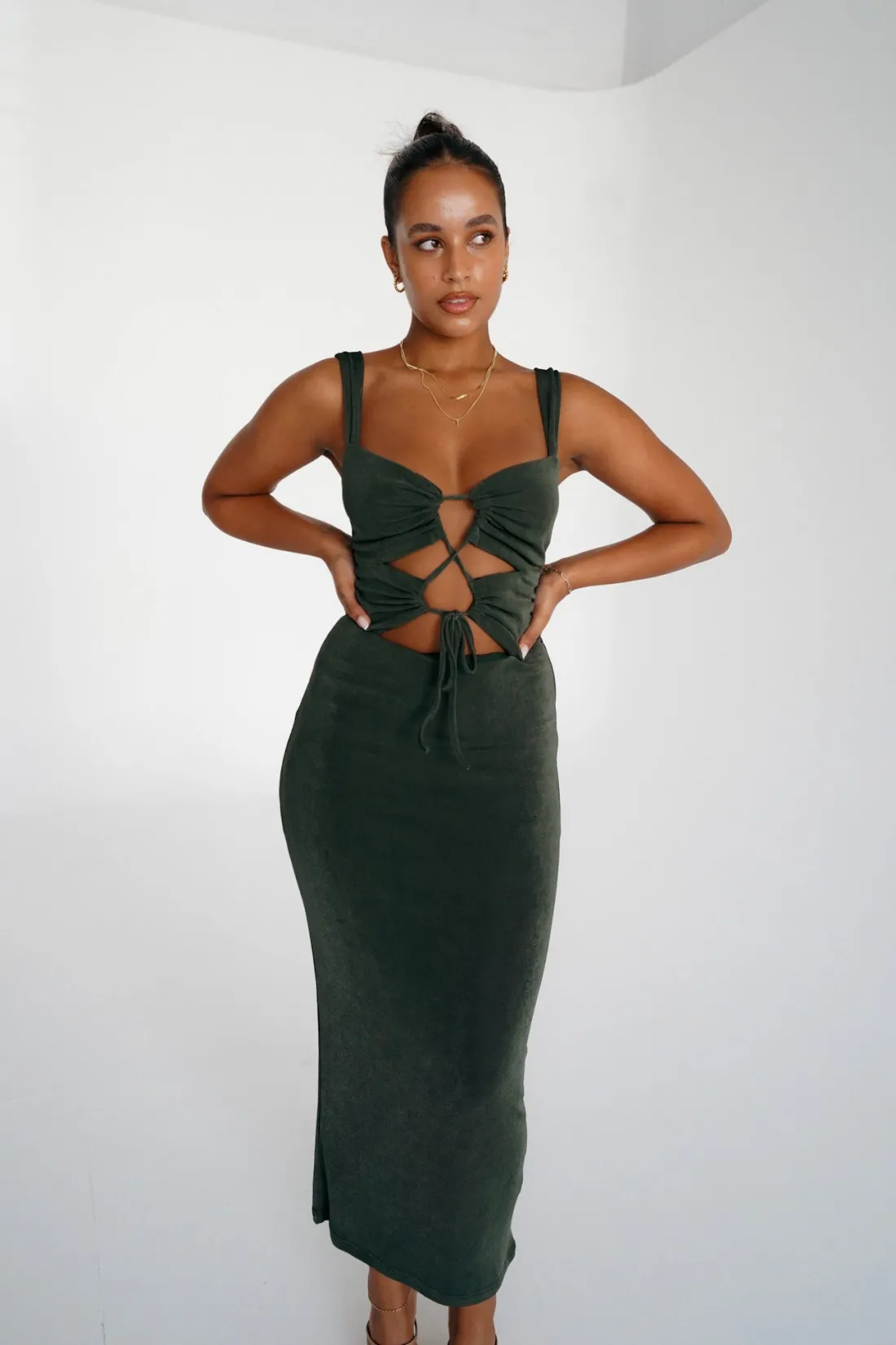 sascha_dress_pine_4.webp Fayt Dresses | Dresses | SASCHA DRESS PINE