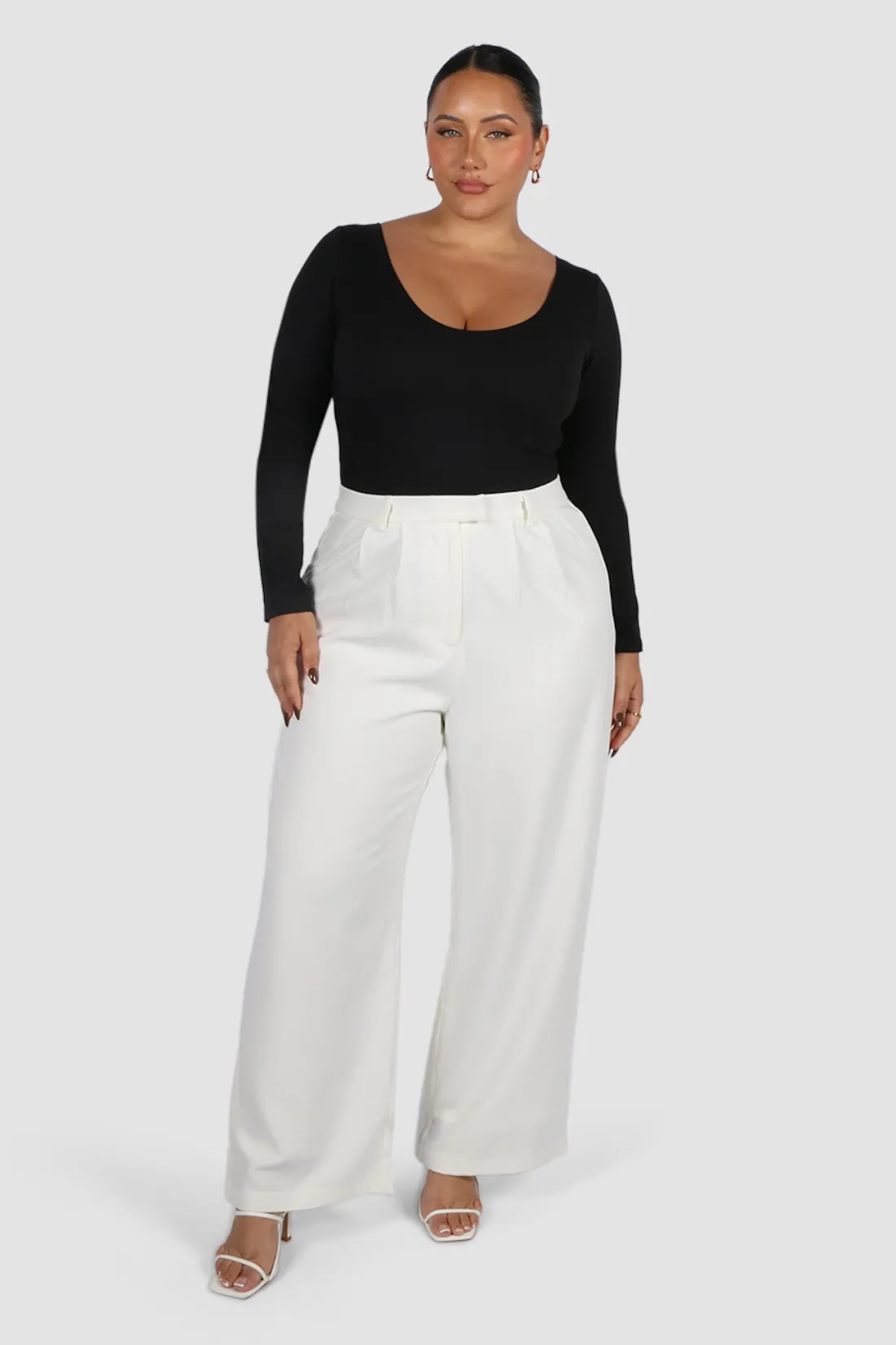 Fayt Tops | SCOOP NECK BODYSUIT BLACK