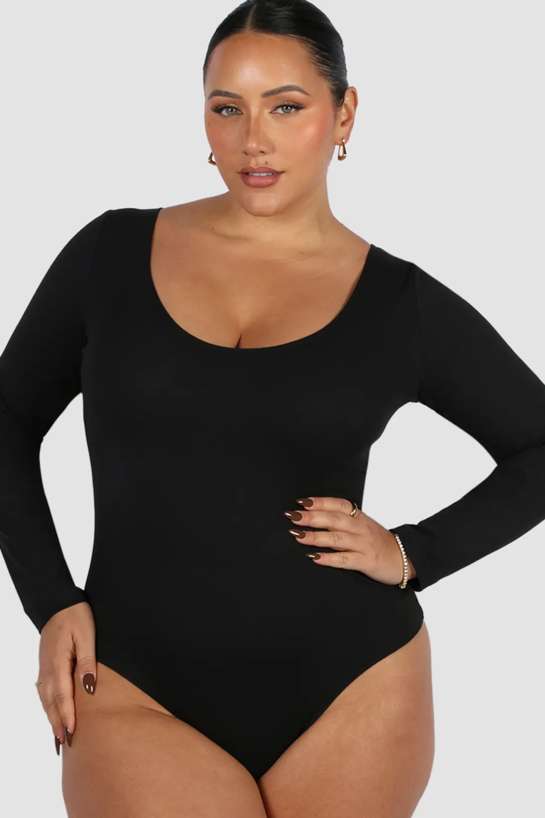 scoop_neck_bodysuit_black_4.webp Fayt Tops | SCOOP NECK BODYSUIT BLACK