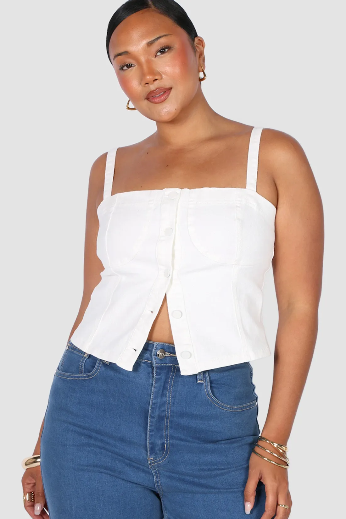 siren_denim_top_white_3.webp Fayt Denim | Jeans | SIREN DENIM TOP WHITE