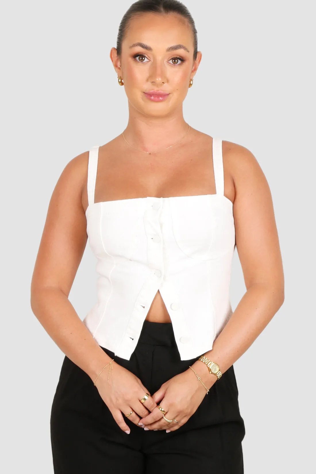 siren_denim_top_white_4.webp Fayt Denim | Jeans | SIREN DENIM TOP WHITE