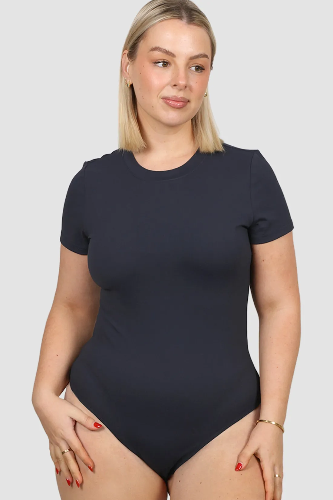 Fayt Tops | S/S BODYSUIT NAVY