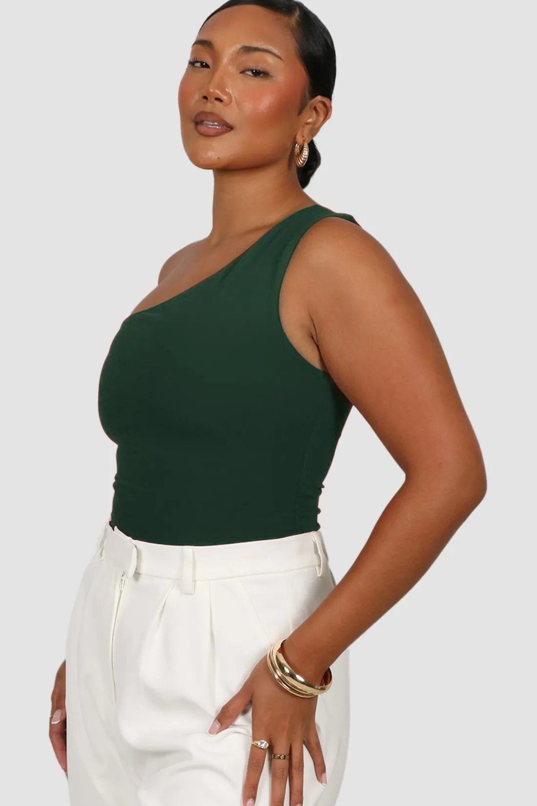 sullivan_one_shoulder_top_deep_green_3.webp Fayt Tops | SULLIVAN ONE SHOULDER TOP DEEP GREEN