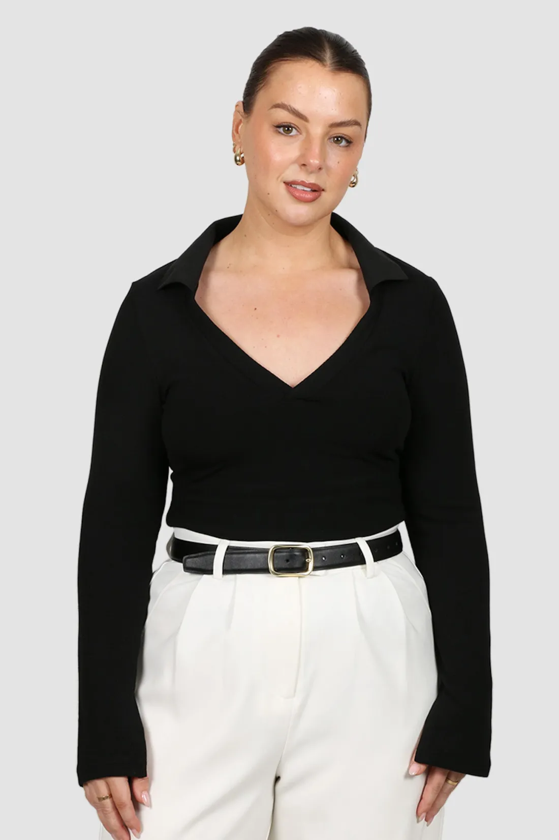 Fayt Tops | Jackets, Knits & Coats | ZITA RIB TOP BLACK